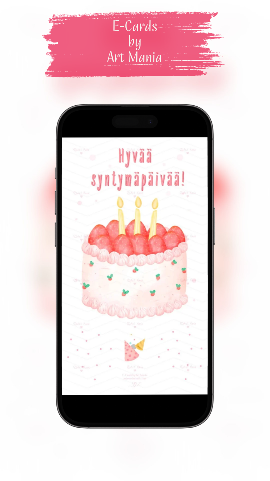 Birthday cake. E-Card