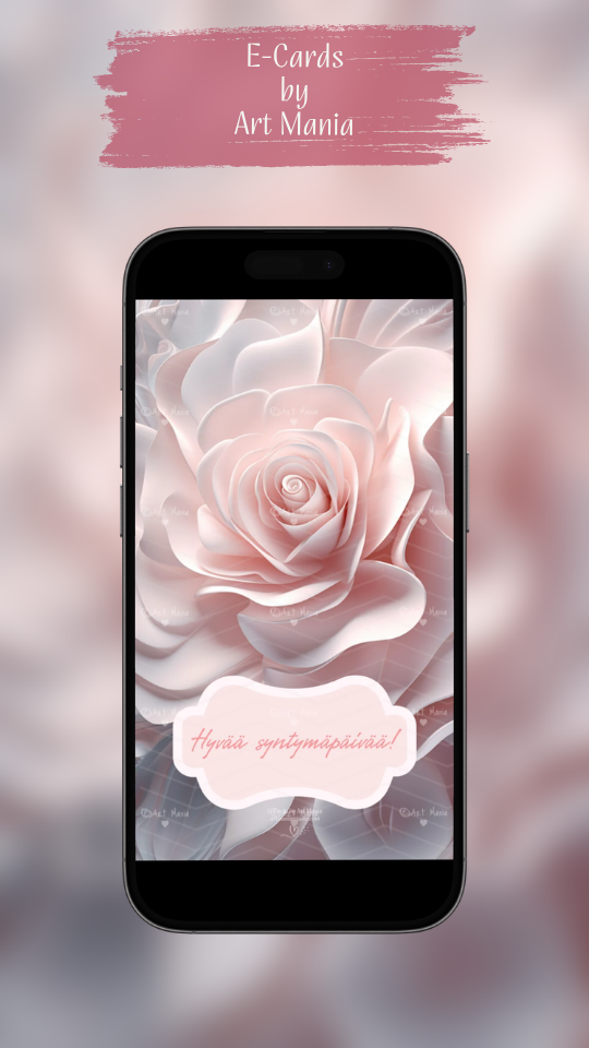 Birthday rose. E-Card