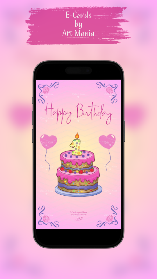 One year. Birthday E-Card