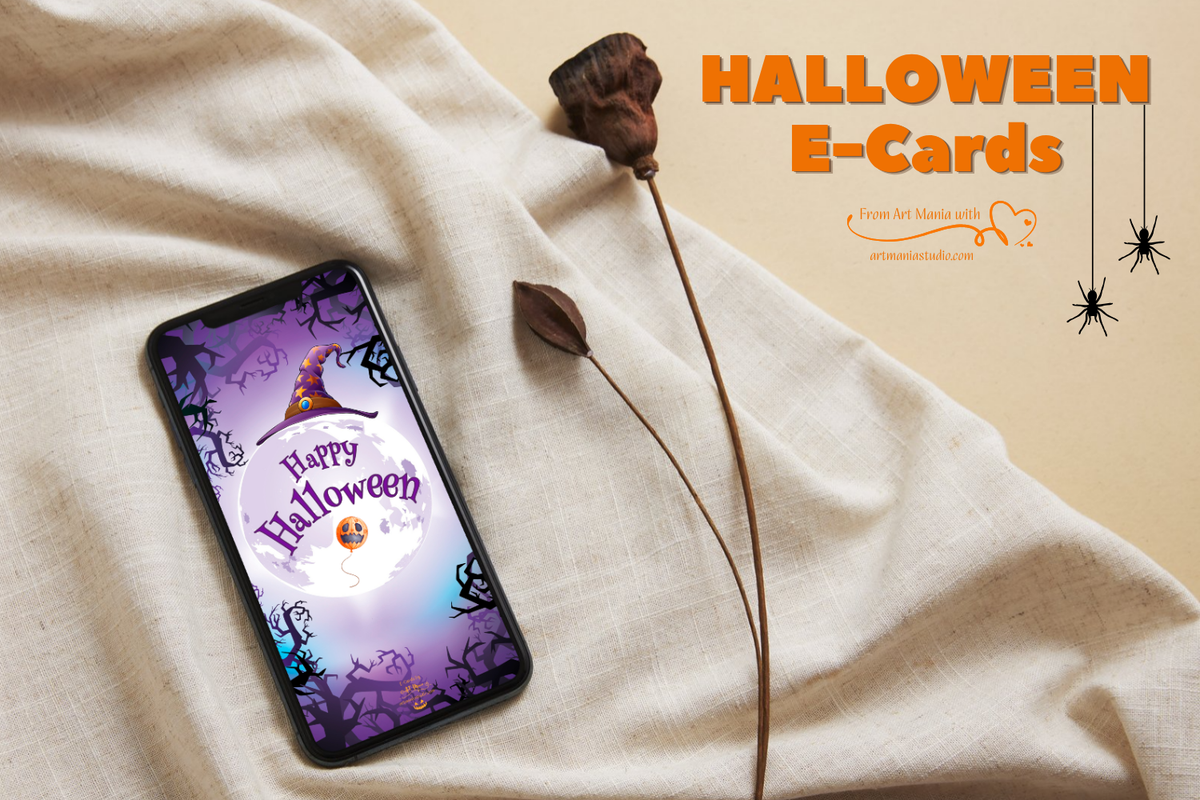 Happy Halloween. Violet E-Card