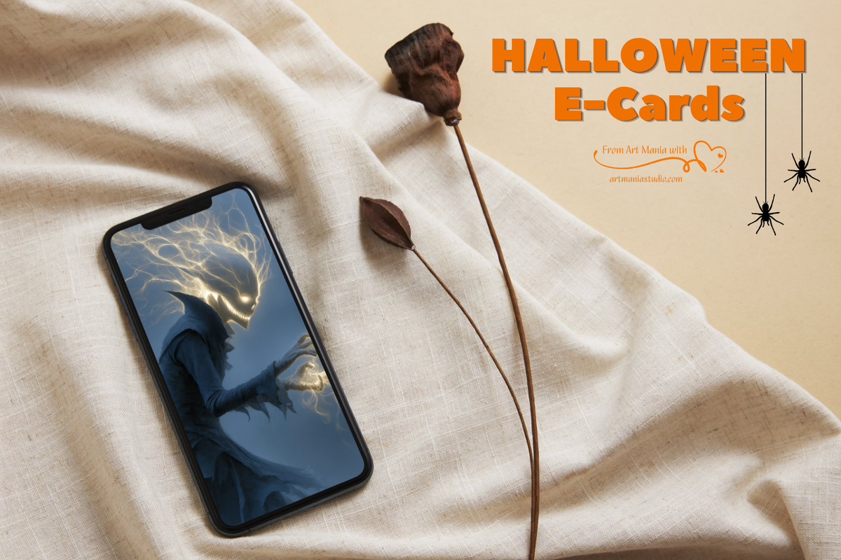 Halloween Monster. Animated E-Card