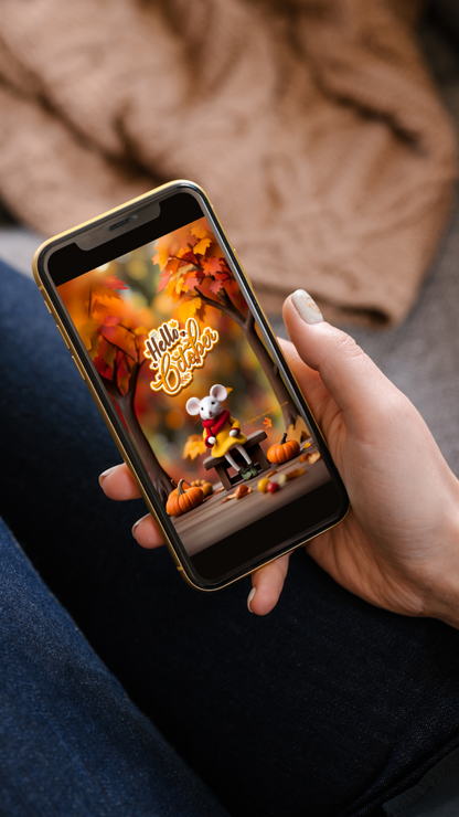 Hello October. E-Card