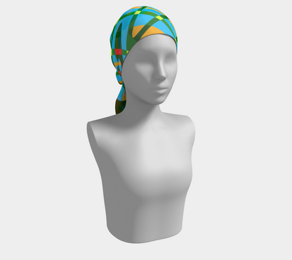 Tropical fest. Turquoise Long Scarf - Exclusive design by Art Mania!