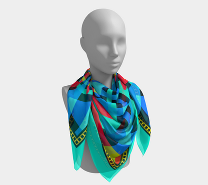 Tropical fest. Turquoise Scarf
