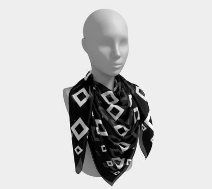 Squares. Black Scarf
