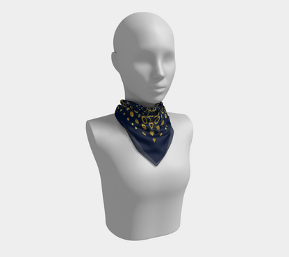 Deep Blue Abstract Scarf