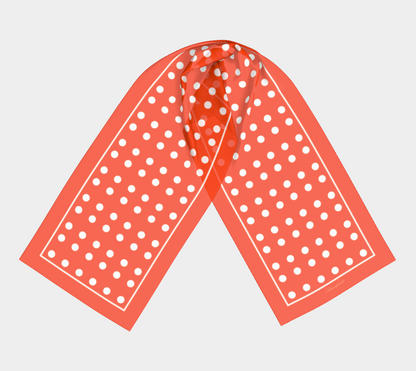 Circles. Orange Long Scarf - Exclusive design by Art Mania!