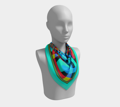 Tropical fest. Turquoise Scarf