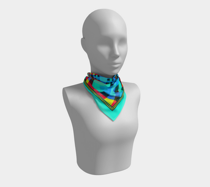 Tropical fest. Turquoise Scarf