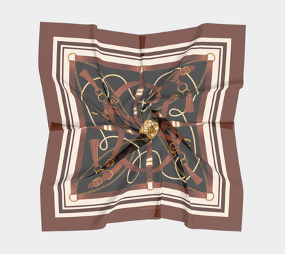 Belts with chain. Square Scarf