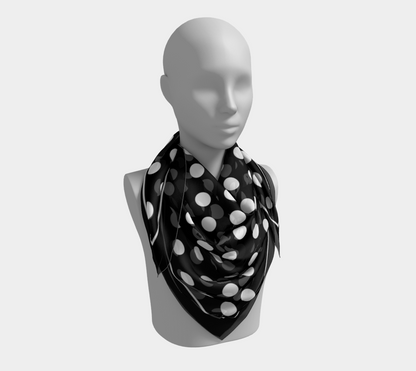 Black with white dots. Scarf