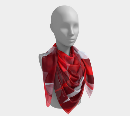 Colorful drops. Red Scarf