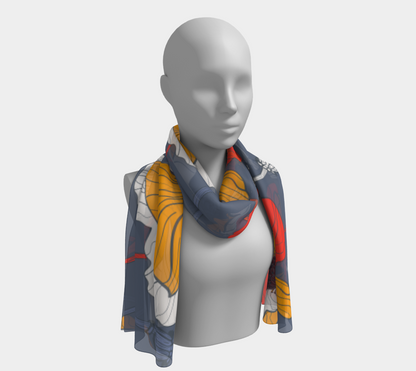 Poppies. Long Scarf