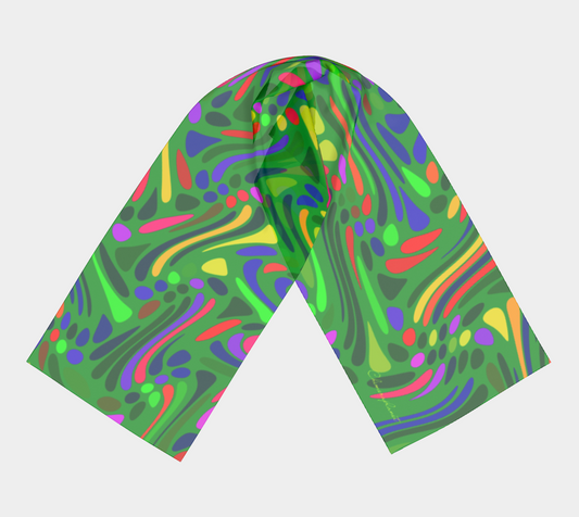 Happy summer. Green Long Scarf - Exclusive design by Art Mania!