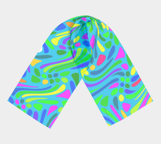 Happy summer. Turquoise Long Scarf - Exclusive design by Art Mania!