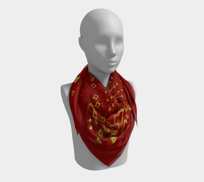 Red Abstract Scarf